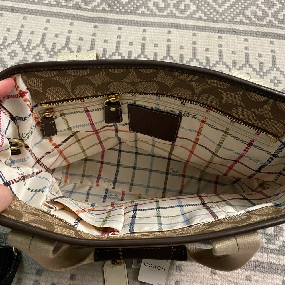Coach Chelsea Heritage Signature Stripe Tote Bag - Picture 3 of 11